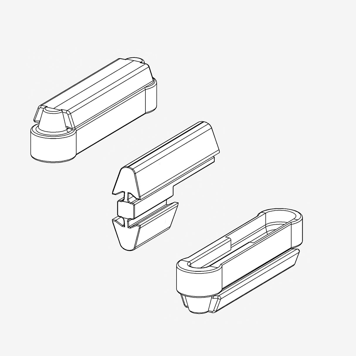 BOX OF 100 DETACHABLE CONNECTORS 1240