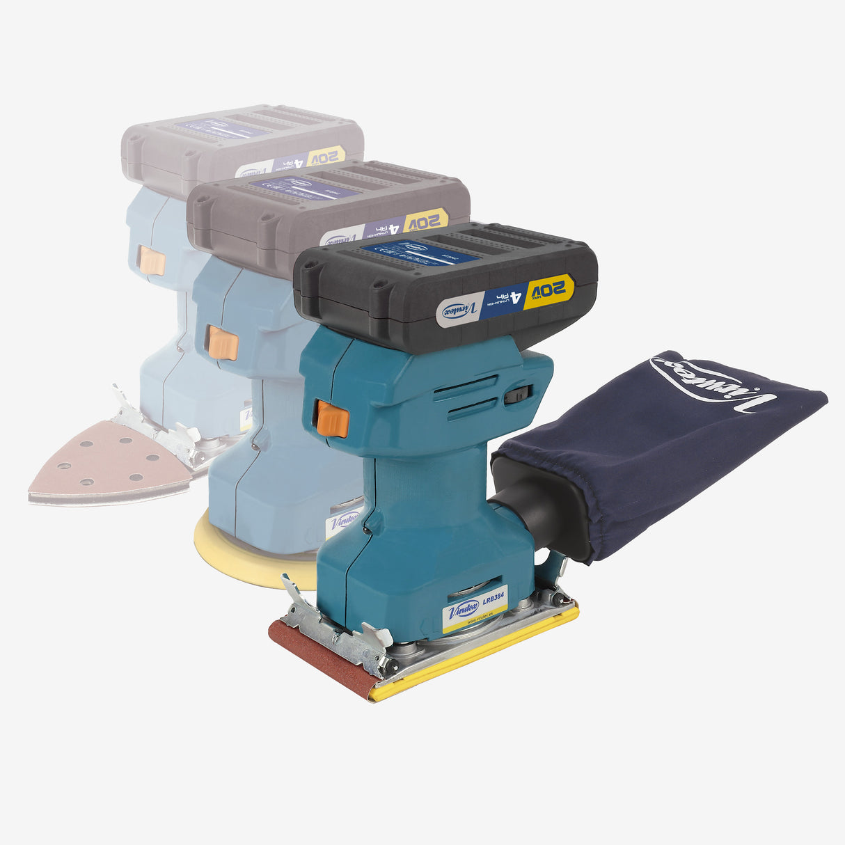 LRB384 CORDLESS MULTI-SANDER WITH SUITC