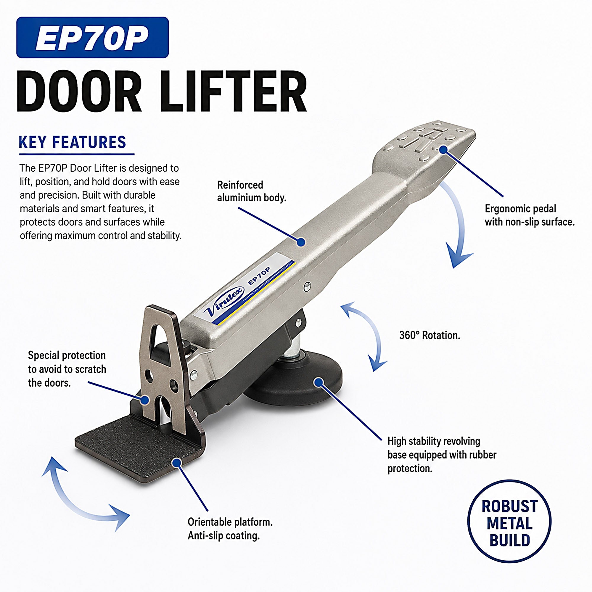 EP70P Door Lifter for Professional Installation | Virutex